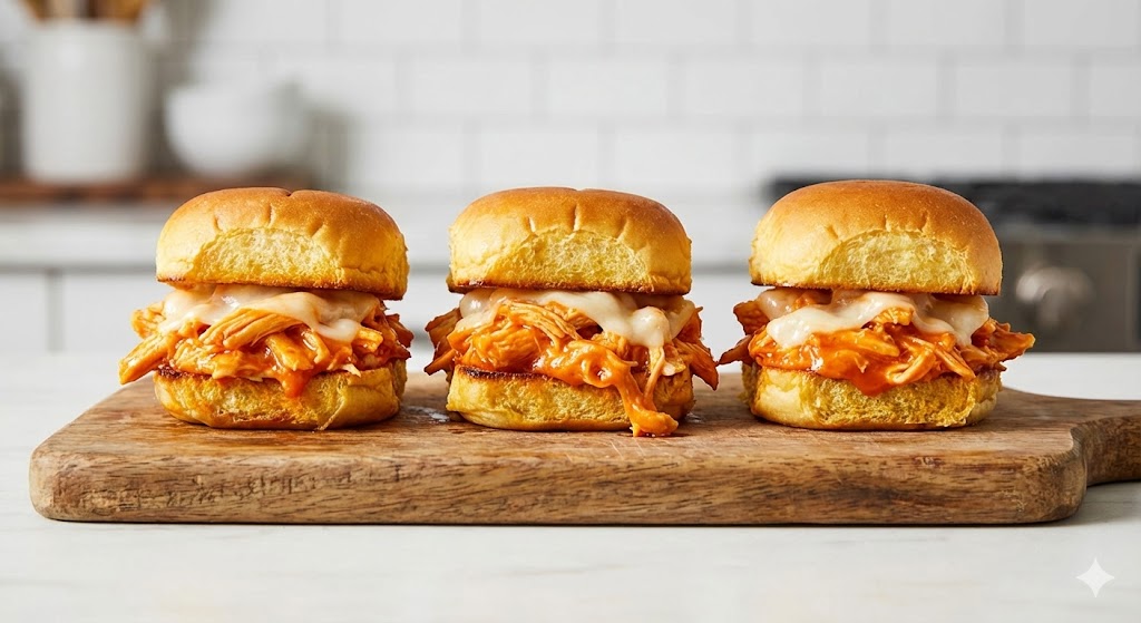 Buffalo Chicken Sliders - A delicious recipe ready in 15 minutes