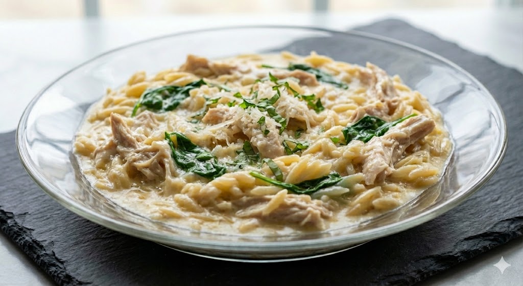 Creamy Chicken Orzo - A delicious recipe ready in 25 minutes