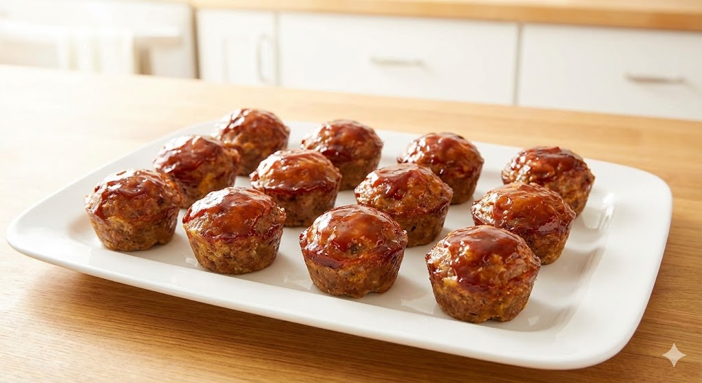 Mini BBQ Meatloaf Muffins - A delicious recipe ready in 30 minutes
