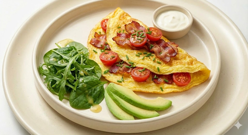 Danish Omelet with Bacon - A delicious recipe ready in 25 minutes