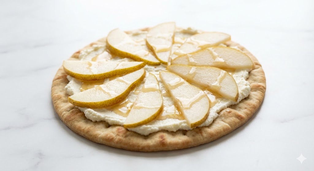 Pear & Honey Breakfast Flatbreads - A delicious recipe ready in 15 minutes